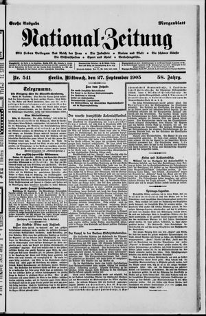 Nationalzeitung vom 27.09.1905