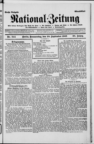 Nationalzeitung vom 28.09.1905