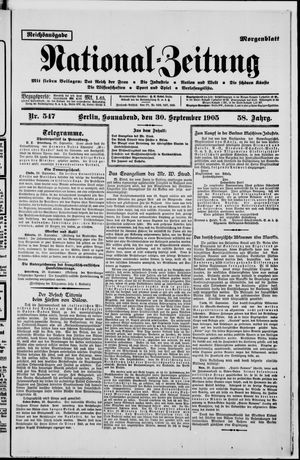 Nationalzeitung vom 30.09.1905