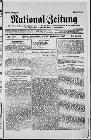 Nationalzeitung vom 30.09.1905