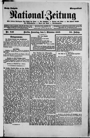 Nationalzeitung vom 01.10.1905