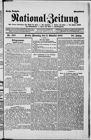 Nationalzeitung vom 03.10.1905