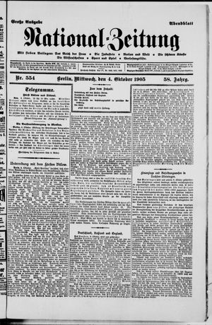 Nationalzeitung on Oct 4, 1905