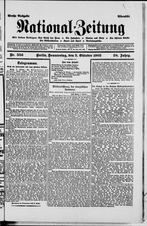 Nationalzeitung vom 05.10.1905