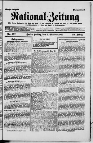 Nationalzeitung vom 06.10.1905