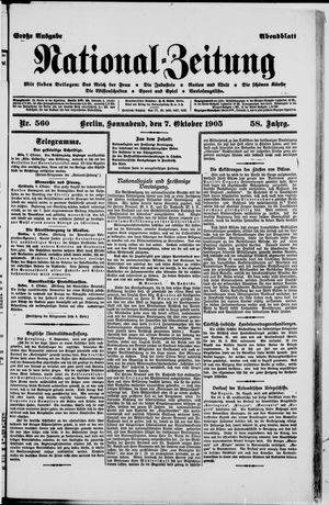 Nationalzeitung on Oct 7, 1905