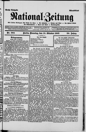 Nationalzeitung vom 10.10.1905