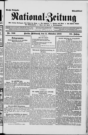 Nationalzeitung on Oct 11, 1905