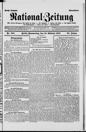 Nationalzeitung vom 12.10.1905