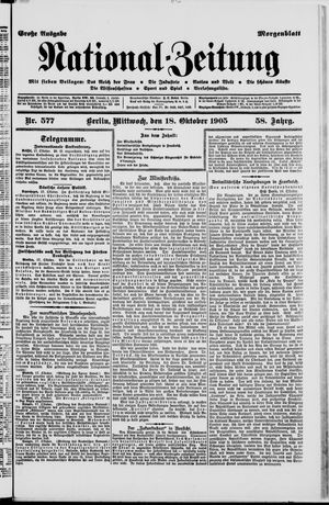 Nationalzeitung vom 18.10.1905