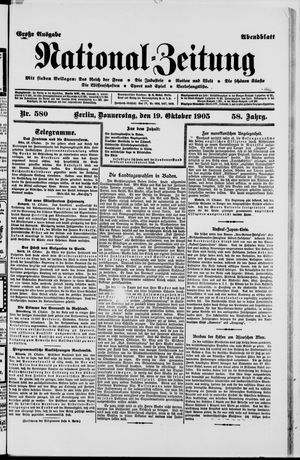 Nationalzeitung vom 19.10.1905