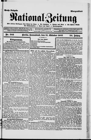 Nationalzeitung vom 21.10.1905