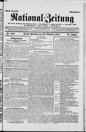 Nationalzeitung vom 23.10.1905