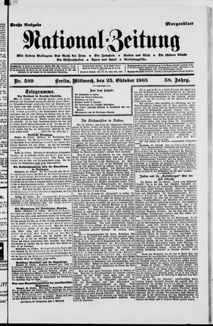 Nationalzeitung vom 25.10.1905