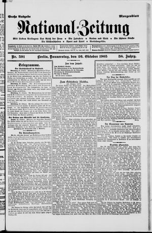 Nationalzeitung vom 26.10.1905
