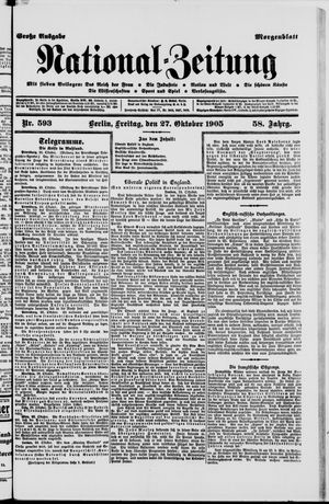 Nationalzeitung on Oct 27, 1905