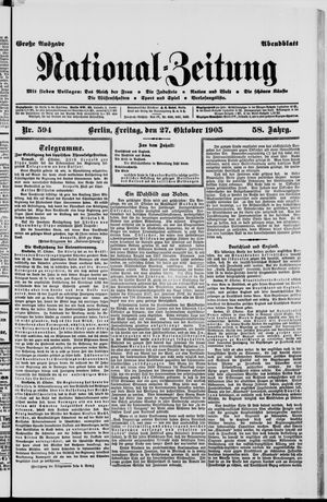 Nationalzeitung on Oct 27, 1905