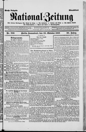 Nationalzeitung vom 28.10.1905
