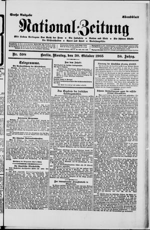 Nationalzeitung vom 30.10.1905