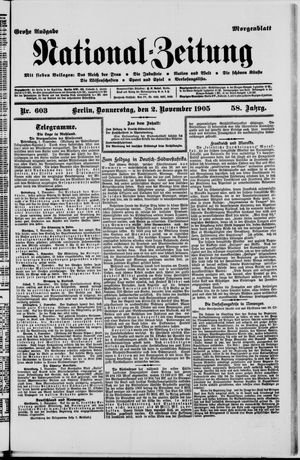 Nationalzeitung vom 02.11.1905