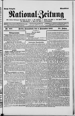 Nationalzeitung vom 04.11.1905