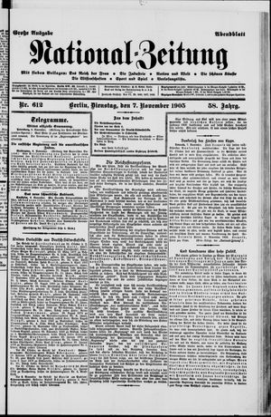Nationalzeitung vom 07.11.1905