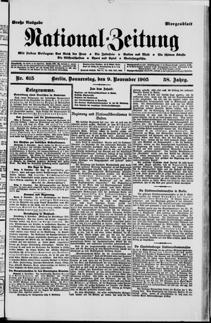 Nationalzeitung vom 09.11.1905