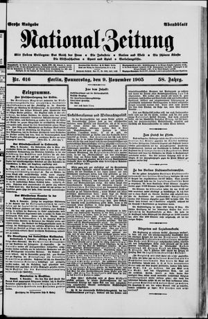Nationalzeitung vom 09.11.1905