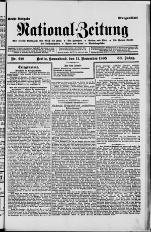 Nationalzeitung vom 11.11.1905