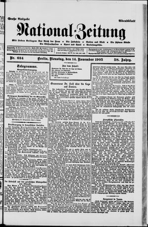 Nationalzeitung vom 14.11.1905