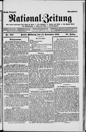 Nationalzeitung vom 15.11.1905