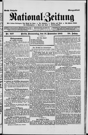 Nationalzeitung on Nov 16, 1905