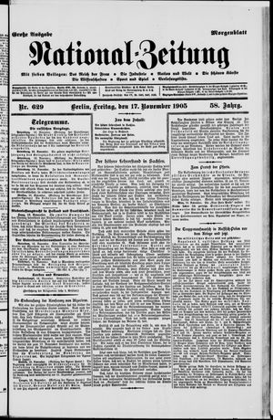 Nationalzeitung vom 17.11.1905