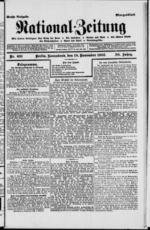 Nationalzeitung vom 18.11.1905