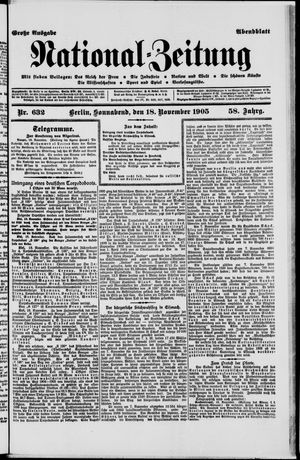 Nationalzeitung vom 18.11.1905