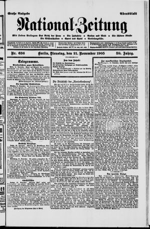 Nationalzeitung vom 21.11.1905