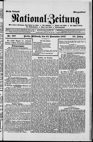 Nationalzeitung on Nov 22, 1905