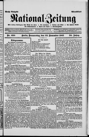 Nationalzeitung on Nov 23, 1905