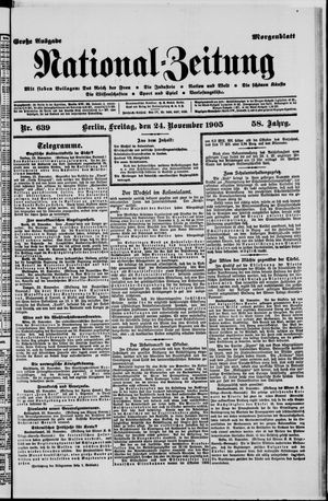 Nationalzeitung on Nov 24, 1905