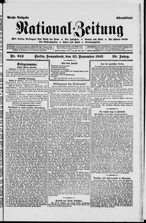 Nationalzeitung vom 25.11.1905