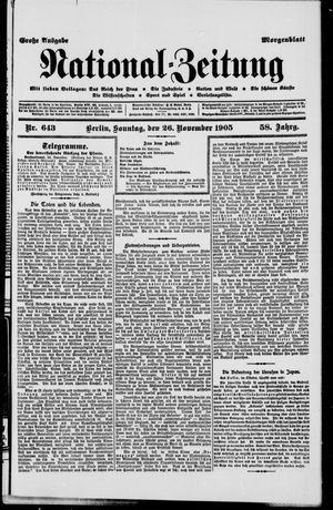 Nationalzeitung on Nov 26, 1905