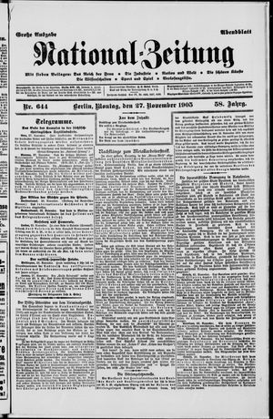Nationalzeitung vom 27.11.1905