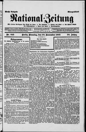 Nationalzeitung vom 28.11.1905