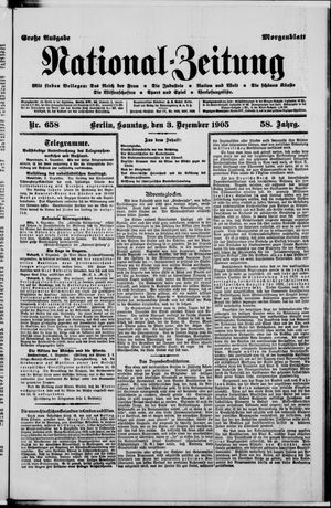 Nationalzeitung vom 03.12.1905