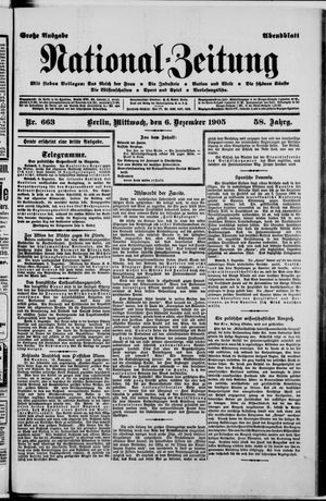 Nationalzeitung vom 06.12.1905
