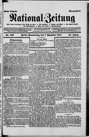 Nationalzeitung vom 07.12.1905