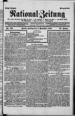 Nationalzeitung vom 08.12.1905
