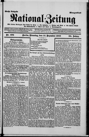 Nationalzeitung on Dec 12, 1905
