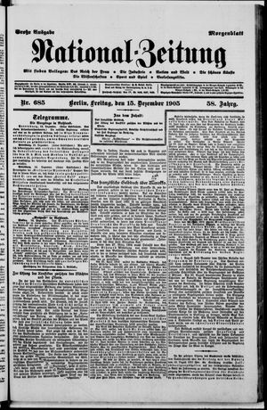 Nationalzeitung vom 15.12.1905