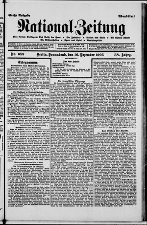 Nationalzeitung vom 16.12.1905